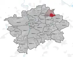 Praha-Satalice na mapě