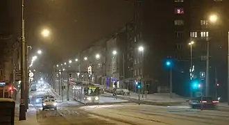 Pohled na ulici směrem od Malovanky na západ