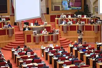 Velký jednací sál v Nové radnici