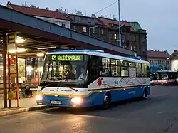 Ostravský SOR EBN 10,5 zapůjčený v Praze