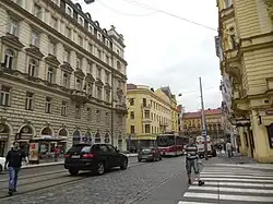 Lazarská ulice před rekonstrukcí