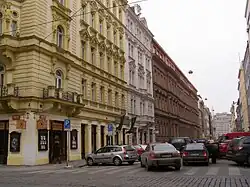 Vladislavova - pohled od Lazarské