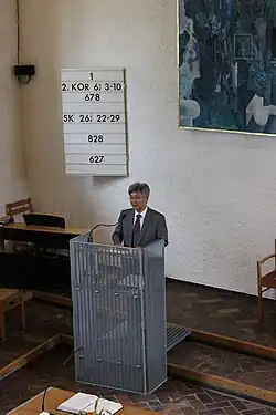 Jong Sil Lee hovoří na 10. výročí úmrtí faráře Jiřího Štorka (2013)