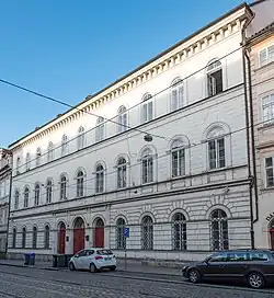 Budova soudu v někdejším paláci Lažanských z Bukové