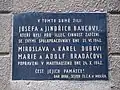 Pamětní deska na domě v Praze-Nuslích, Lumírova 601/ 11, s uvedením jmen manželů Bradáčových