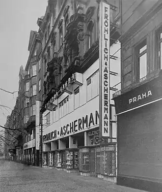 Obchodní dům Fröhlich-Aschermann, Praha 1, Václavské náměstí 11, 1931.
