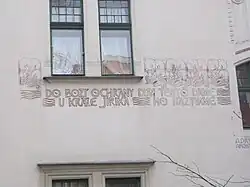 Nápis "U krále Jiříka"