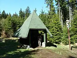 Pramen řeky Odry poblíž obce Kozlov ve vojenském prostoru Libavá