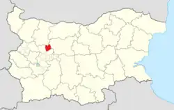 Obština na mapě Bulharska