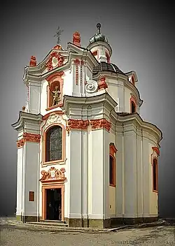 Chrám sv. Václava, pohled od Svatováclavské ulice