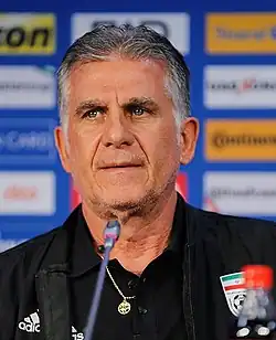 Queiroz jako trenér Íránu v lednu 2019