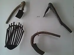 Ukázka zemědělských nástrojů z předkoloniálního období