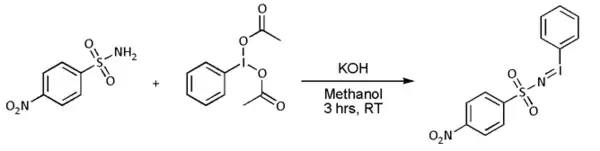 Příprava [N-(p-nitrofenylsulfonyl)imino]fenyljodinanu