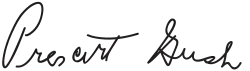 Prescott Bush, podpis