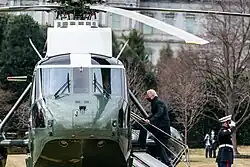 President Joe Biden boards Marine One