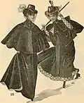 Pléd jako součást pláště v módním katalogu z roku 1897