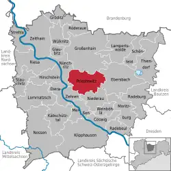 Priestewitz na mapě