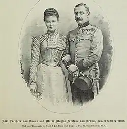 Baron Karl von Bronn s manželkou Marií Aloisií, rozenou Černínovou (1899)