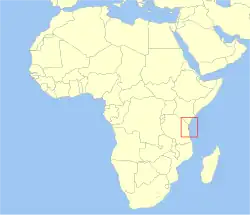 rozšíření guerézy zanzibarské