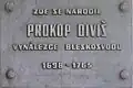 Pamětní deska na domku Prokopa Diviše