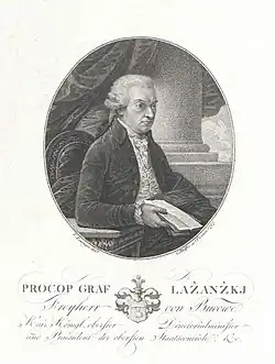 Prokop Lažanský z Bukové, portrét z roku 1797