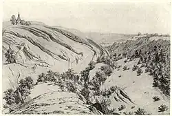 Prokopské údolí (skica tužkou, 1857)