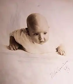 Prone baby, 1917