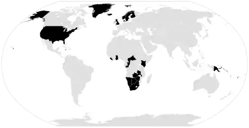 Země s protestantskou většinou v roce 2010.