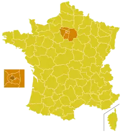 Arcidiecéze pařížská na mapě