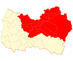 Provincie Choapa na mapě regionu Libertador General Bernardo O'Higgins