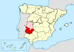 Arcidiecéze Mérida-Badajoz na mapě