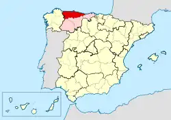 Arcidiecéze oviedská na mapě