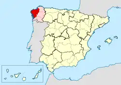 Arcidiecéze Santiago de Compostela na mapě