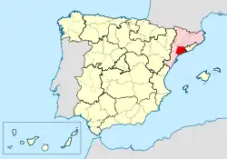 Arcidiecéze tarragonská na mapě