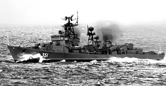 Torpédoborec Prozorlivyj přestavěný na verzi Projekt 57U