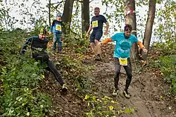 Prudký seběh, klíčové místo závodu