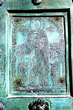 Bronzová deska, sv. Matouš