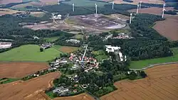 Letecký pohled na Puschwitz