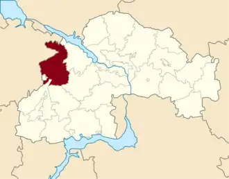 Poloha rajónu v Dněpropetrovské oblasti