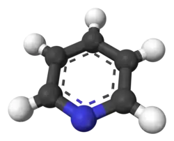 Model molekuly pyridinu