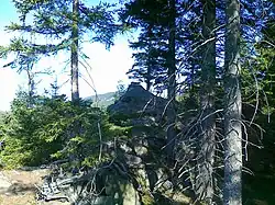 Pytlák, vrcholová skála