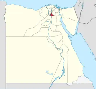 Poloha guvernorátu Kaljúbíja