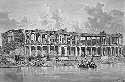 Královnina hrobka (asi 1400), Sarkhej, Ahmedabad, z 'India and its Native Princes', rytina, 1878