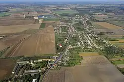 Letecký pohled na Rábapaty