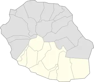 Arrondissement na mapě Réunionu
