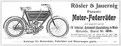 Reklama firmy Rösler & Jauernig v rakouském časopise Allgemeine Automobil-Zeitung (1904)