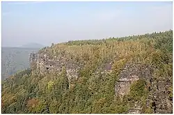 Pohled na Růžový hřeben z Růžové vyhlídky