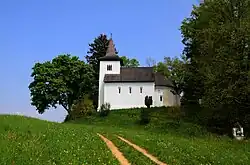 Kostel svatého archanděla Michaela nedaleko místní části Zalaszentmihályfa