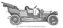 RAF 24/30 HP Doublephaeton (rakouský časopis Allgemeine Automobil-Zeitung, 1908)