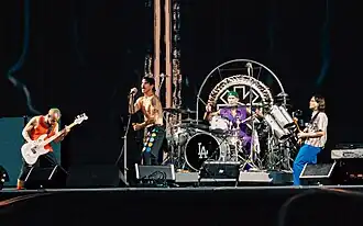 Zleva: Flea, Anthony Kiedis, Chad Smith, John Frusciante (2022)